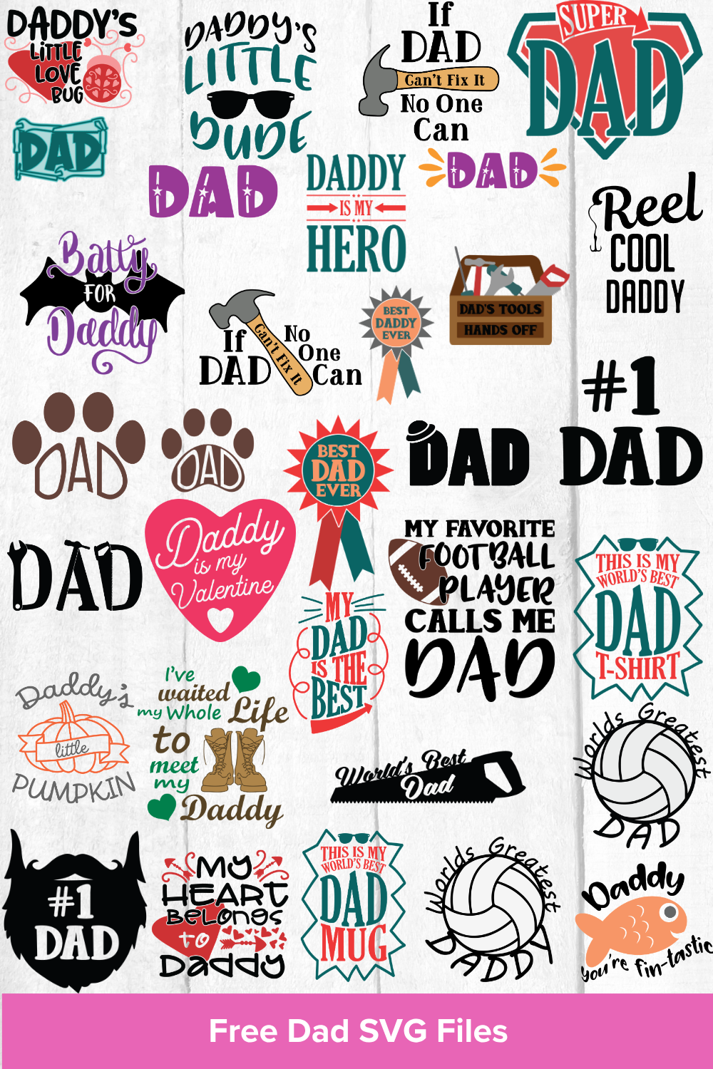 Daddy SVG Files Bundle Free Download