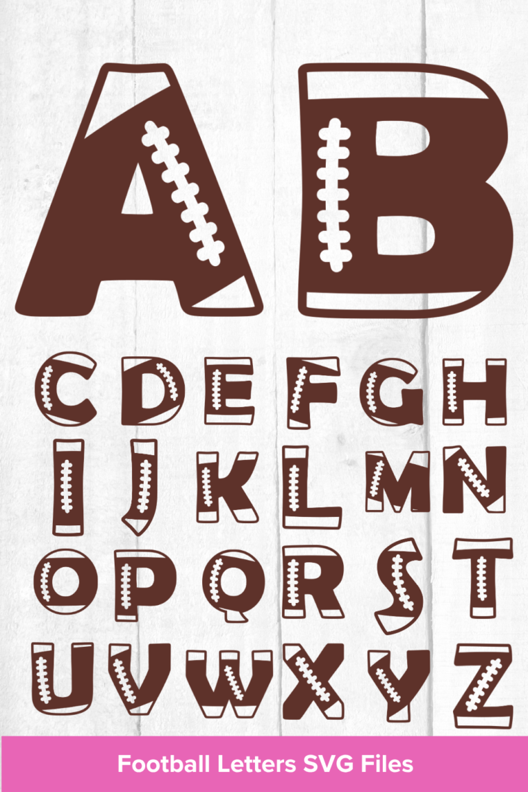 Football Alphabet SVG Free